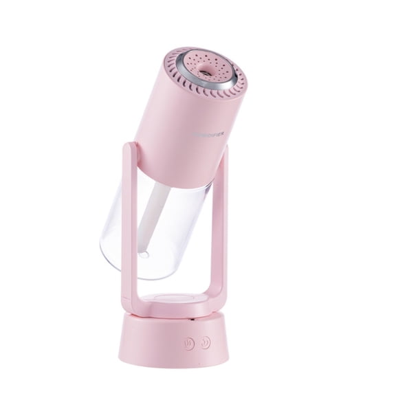 Oggfader Humidifiers for Bedroom Scented Table Humidifier Anion Function 230ml Super Silent Wireless LED Lamp Pink