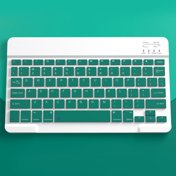 Oggfader Keyboards for Computers Bluetooth Keyboard & Mouse Portable BT Wireless Keyboard & Mouse For Android PC Tablet Green