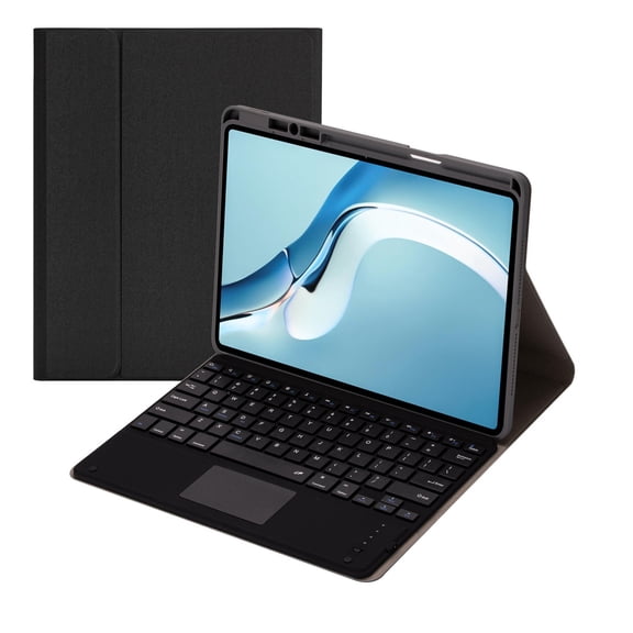 Oggfader Keyboards for Computers For MatePad Pro 12.6 Stand Case Cover With Bluetooth Keyboard Penslot Black