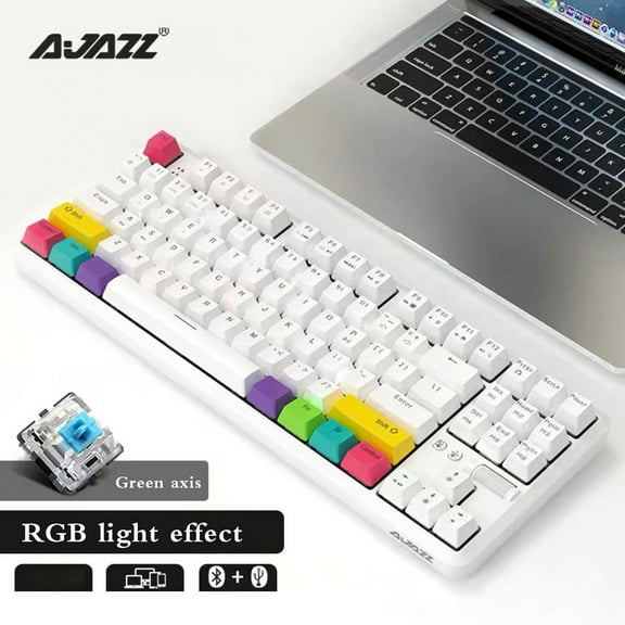 Oggfader Keyboards for Computers K870T 87 Keys RGB Wirele sbluetooth Mode Gaming Mechanical Keyboard for pc