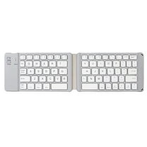 Oggfader Keyboards for Computers Mini folding bluetooth keyboard portable wireless keyboard thin keyboard White