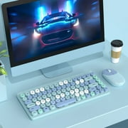 Oggfader Keyboards for Computers Wireless Keyboard And Mouse Combo For Window/IOs/Linux PC Tablets Suit For Working Typing Traveling Meeting Blue