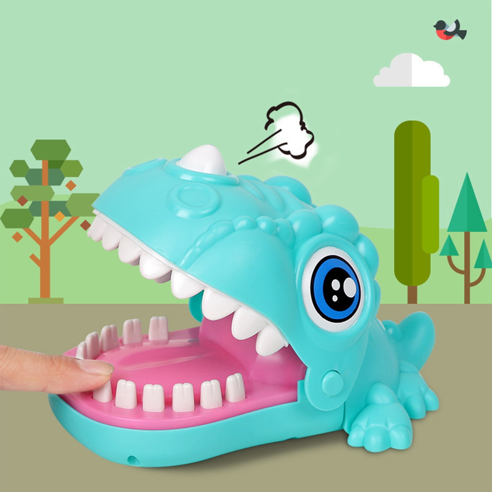 Oggfader Kid Connection Toys Plastic Finger Bites Toy Dinosaur Dog ...