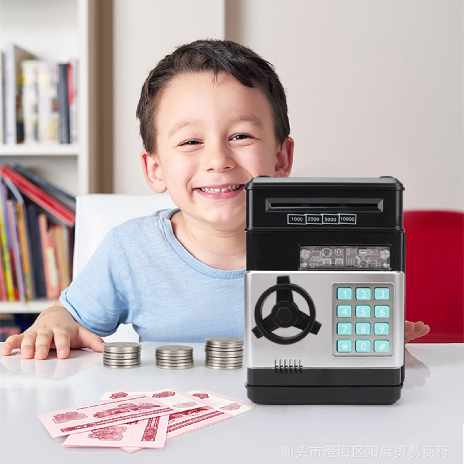 Oggfader Kid Toys Banking Play Toys For Kids,Mini ATM Auto Scroll Paper