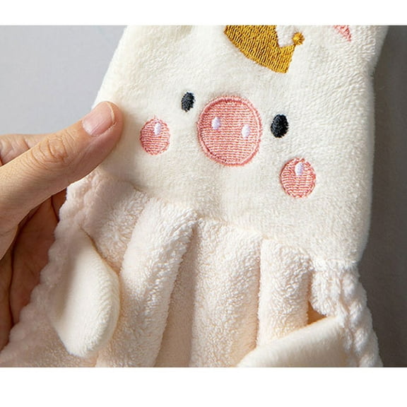 Oggfader Kitchen Towels Hand Towel Absorbent Cloth Dishcloth Hanging Coral Velvet Bathroom Soft On Clearance Beige