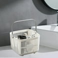 thumbnail image 1 of Oggfader Large Capacity Shower Caddy, 9.45 Inch Plastic Bathroom Organizer Basket with Wet and Dry Separation & Quick-Dry Drainage Holes for Dorm and Bathroom Storage, White, 1 of 6