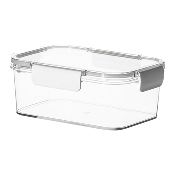 Oggfader Large White Airtight Food Storage Container - Food Grade Plastic, Flip Lid, Transparent, Refrigerator Safe for Kitchen, Fruit, Spice Organizer