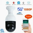 thumbnail image 1 of Oggfader Light Bulb Camera Indoor 1080P Security Camera System 360 Degree Wireless Home Surveillance Cameras With 5G WiFi ,Smart Motion Detection,Black, 1 of 9