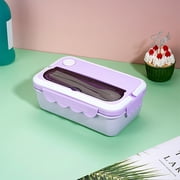 Oggfader Lunch Boxes for Women,Divided Lunch Box,Microwave Heated Plastic Lunch Box,Microwave Oven Student Meal Box Office Worker Portable Tableware Meal Box,Purple