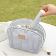 thumbnail image 1 of Oggfader Mesh Makeup Bag Travel Toiletry Organizer, Clear Mesh Pouch with Multiple Compartments for Travel Gym Cosmetics, 1 of 6