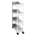 thumbnail image 1 of Oggfader Narrow Rolling Storage Cart, Multi-Tier Plastic Slim Mobile Rack with Brake, Space-Saving for Bathroom Kitchen, 1 of 7