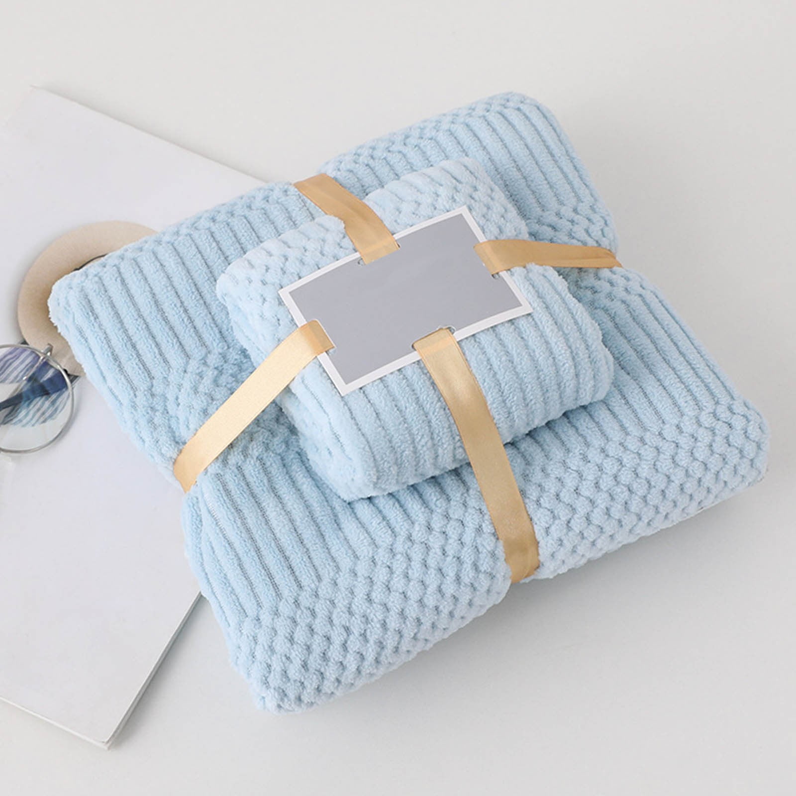 Oggfader New Jixiangge Coral Plush Towel Bath Towel Set Gift Return ...