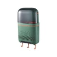 thumbnail image 1 of Oggfader No Drill Wall Mounted Lidded Chopstick & Utensil Drying Storage Rack - Green, Food Grade Plastic with Hooks, Kitchen Organizer, 1 of 6