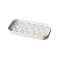thumbnail image 1 of Oggfader Non-Slip Double Layer Draining Tray, Rectangular Plastic Multi-Purpose Tray for Cups, Tea Sets, Fruits, Food Safe Household Storage Tray, 1 of 6
