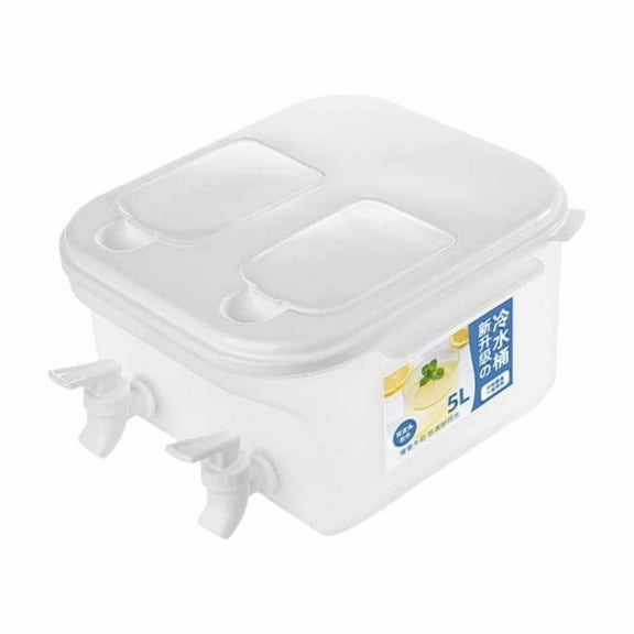 Oggfader Plastic Cold Water Pitcher 5L Large Capacity - Refrigerator Safe with Spigot, Wide Mouth for Lemonade, Cold Brew & Household Use