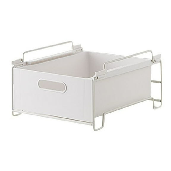 Oggfader Plastic Pull Out Under Sink Organizer - Stackable Kitchen Cabinet Storage Shelf, Slide-Out Drawer Layered Rack for Pantry