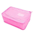 thumbnail image 1 of Oggfader Portable Travel Shoe Organizer, Waterproof Foldable Shoe Storage Bag with Compartments, Pink - Ideal for Suitcase, Short Trips & Home Use, 1 of 9