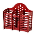 thumbnail image 1 of Oggfader Red Plastic Wall Mounted Utensil Drying Rack for Chopsticks, Spoons - Kitchen, Camping, Picnic Storage, 1 of 6