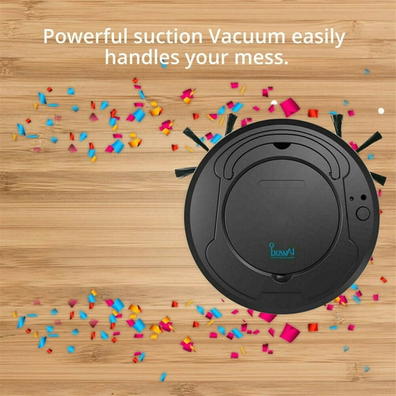 Oggfader Robot Vacuum 3 IN 1 Smart Floor Robot Vacuum Cleaner Mop Automatic Distance Sensor black