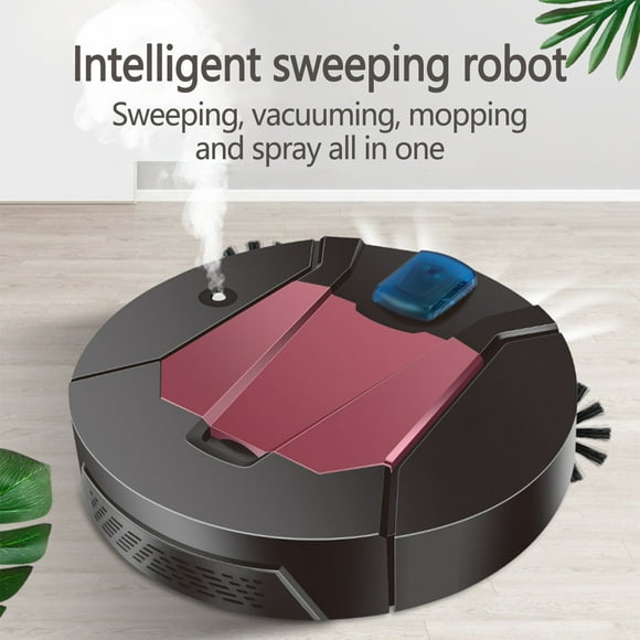 Oggfader Robot Vacuum Large Size Household Sweeping Robot Intelligent Mobile Suction Sweeping Drag Spray Machine Black