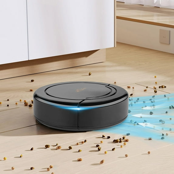 Oggfader Robot Vacuum Smart Sweeping Robot Household Automatic Cleaning Machine Rechargeable Vacuum Cleaner Lazy Cleaning Small Appliance Black