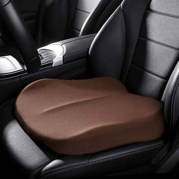 Oggfader Seat Cushion for Car Wedge Seat Cushion For Car Seat Driver/Passenger Wedge Car Seat Cushions For Driving Improve Vision/Posture Memory Foam Car Seat Cushion For Hip Pain Brown