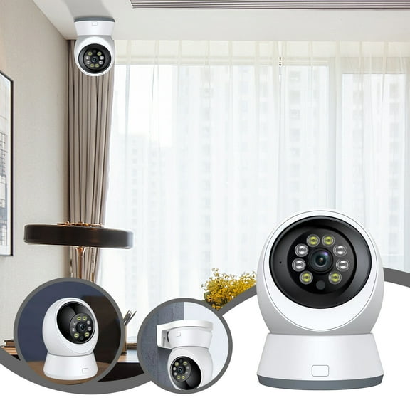 Oggfader Security Cameras Wireless Wifi 2MP HD Indoor 360° PTZ Monitoring Camera Mobile Phone WiFi Remote Alarm Monitoring Infrared Night Vision Two-way Voice Intercom Multi-person Sharing Monitoring