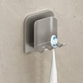 thumbnail image 1 of Oggfader Self Adhesive Toothbrush Holder with Cover - No Drilling Wall Mounted Bathroom Organizer, Compact Space Saving Vented Toothbrush Rack for RV, Kitchen & Small Spaces, 1 of 6