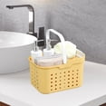 thumbnail image 1 of Oggfader Shower Caddy Bathroom Storage Basket Plastic with Handle and Drainage Holes 10.23x7.87x6.5 inches Yellow Portable Toiletry Organizer for Bath Dorm Gym Multi-Purpose, 1 of 6