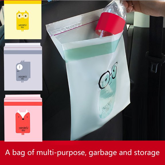 Oggfader Small Garbage Bags Multiple Cute Pattern Optional Portable Garbage Bag Storage Bag