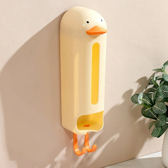 Oggfader Small Trash Bags Bathroom Socks And Underwear Storage Box Penguin Storage Box Kitchen Garbage Bag Cling Film Storage Box Wall Mounted Storage Box Beige
