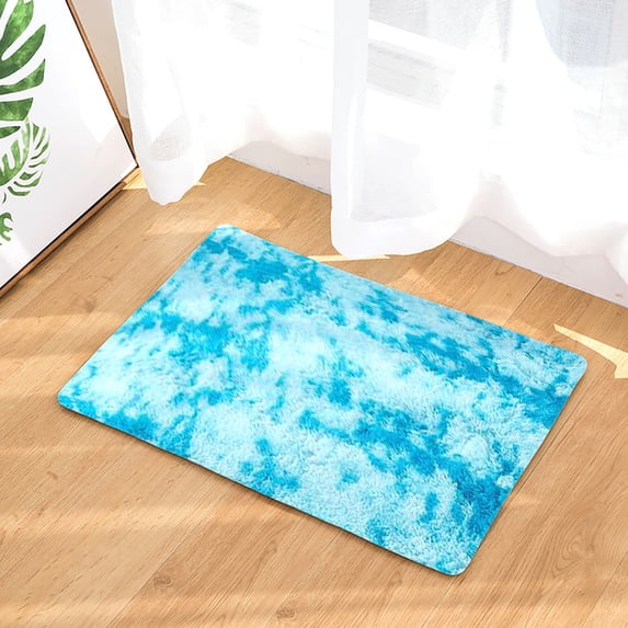 Oggfader Soft Rugs Anti Skid Area Rug Dining Room Home Bedroom Carpet Floor Light Blue 32in x 20in