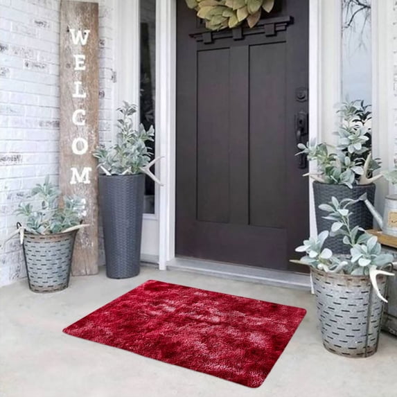 Oggfader Soft Rugs Anti Skid Area Rug Dining Room Home Bedroom Carpet Floor Wine 24in x 16in