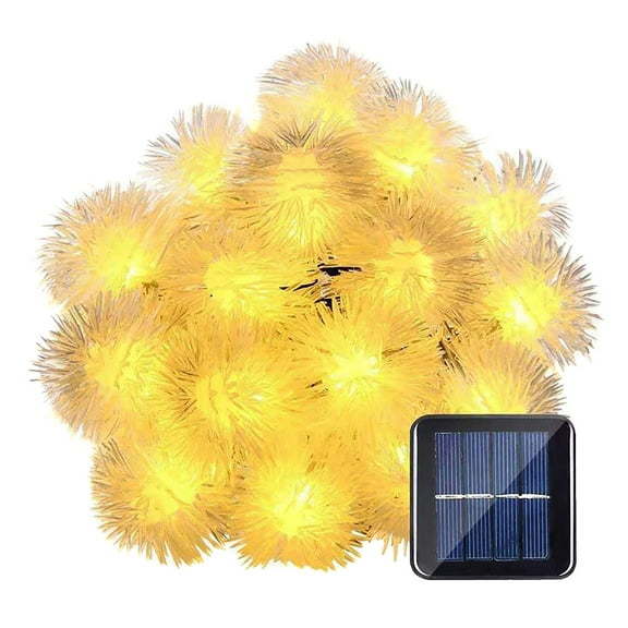 Oggfader Solar Lights Outdoor Pathway 50 LED Outdoor Solar Powered String Light Cool Christmas Party Lamp 7M