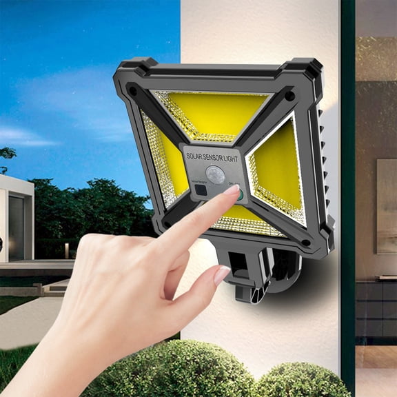 Oggfader Solar Lights Outdoor Pathway Lights Motion Sensor Solar Powered Lights IP65 3 Modes Wall Security Lights For Fence Yard Garden Patio