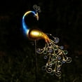 thumbnail image 1 of Oggfader Solar Lights Outdoor Waterproof Solar Energy Lamp Peacock Garden Lamp Peacock Handicraft Iron Decoration Ground Insertion Courtyard Decorative Lamp, 1 of 9