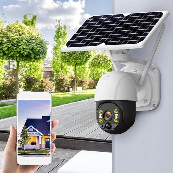 Oggfader Solar Security Camera Wifi Home Security Camera 1080P HD Solar Panel Outdoor Surveillance IP66 Camera Smart Home Two-Way Voice Camera