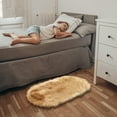 thumbnail image 1 of Oggfader Super Soft Faux Sheepskin Area Rugs For Bedroom Floor Carpet Faux Rug Bedside Rugs Khaki 32in x 20in, 1 of 6