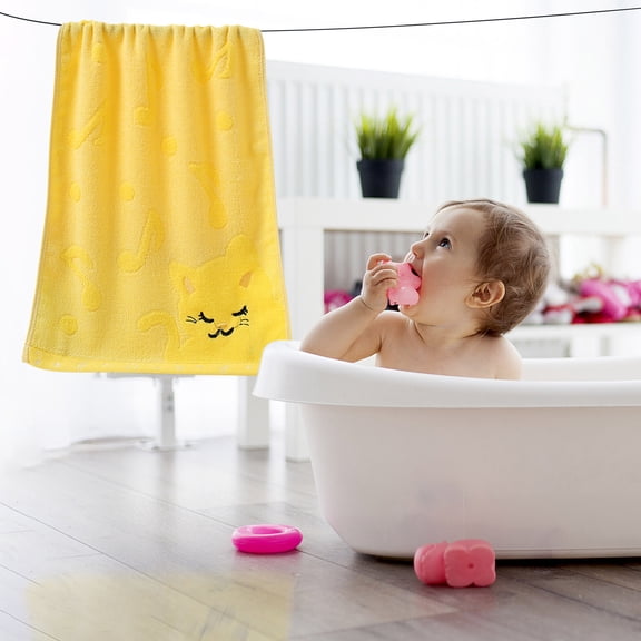 Oggfader Textile Adult Household Soft Face Towel Towel Bath Towel 2PC On Clearance Yellow