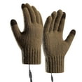 thumbnail image 1 of Oggfader USB Heated Gloves - Wool Knitted, Fleece Lined, Touchscreen, 5V USB Powered, for Outdoor Winter Cold Protection, Warm Gloves, 1 of 6