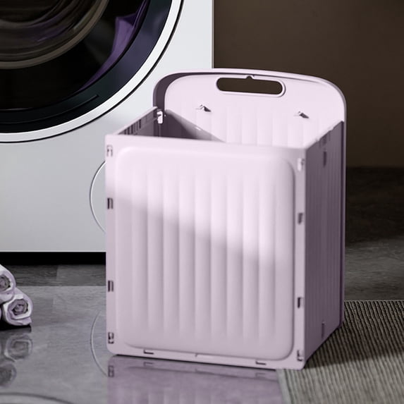Oggfader Wall Mounted Collapsible Laundry Hamper, No Assembly Required Storage Bin for Closet Organization, Foldable Space Saving Plastic Basket