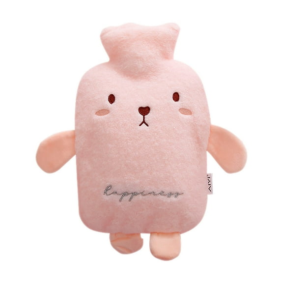 Oggfader Water Bottles Reusable PCV+Flannel 1PC Cloth Cover New Water Injection Hot Water Bottle Flushing Hand Warmer