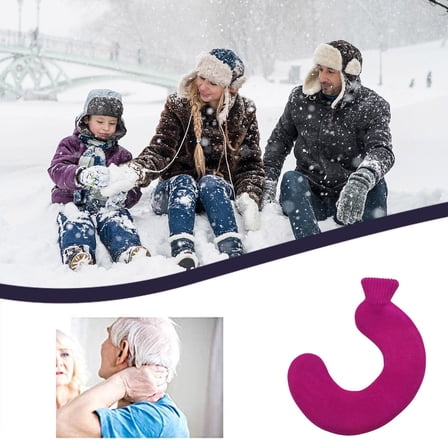 Oggfader Water Bottles Reusable Warm Hot Water Bottle Soft Cover Hand Warmer Natural Warmth 1L