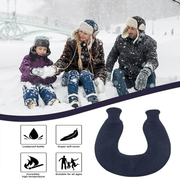 Oggfader Water Bottles Reusable rubber Warm Hot Water Bottle Soft Cover Hand Warmer Natural Warmth 1L