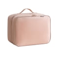thumbnail image 1 of Oggfader Water Resistant Travel Shoe Organizer, Large Capacity Multi-Compartment Hanging Bag with Twill Fabric for Luggage, Fits Sneakers/Heels, Pink, 1 of 6