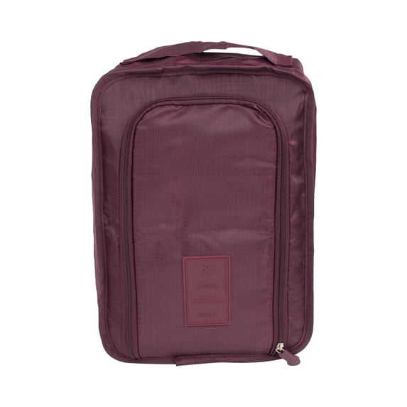 Oggfader Waterproof Travel Organizer Bag - Multifunctional Portable Storage for Shoes & Clothes, Compression Design, Wine Red, Ideal for Trips & Business