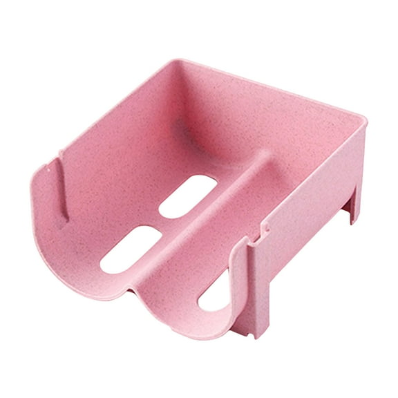 Oggfader Wheat Straw Pink Stackable Beverage Organizer - Modular Storage Rack for Cans, Wine Bottles | Refrigerator, Kitchen, Picnic Use