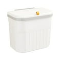 thumbnail image 1 of Oggfader White Hanging Trash Can for Kitchen, Bathroom, Dorm - Over Cabinet, Pressure Ring, Odor Proof Plastic Garbage Can, 1 of 6