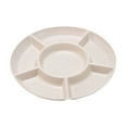 thumbnail image 1 of Oggfader White Plastic Divided Snack Tray - Multi-Layer Detachable Fruit Platter for Coffee Table, Picnic, Food Storage Organizer, 1 of 8
