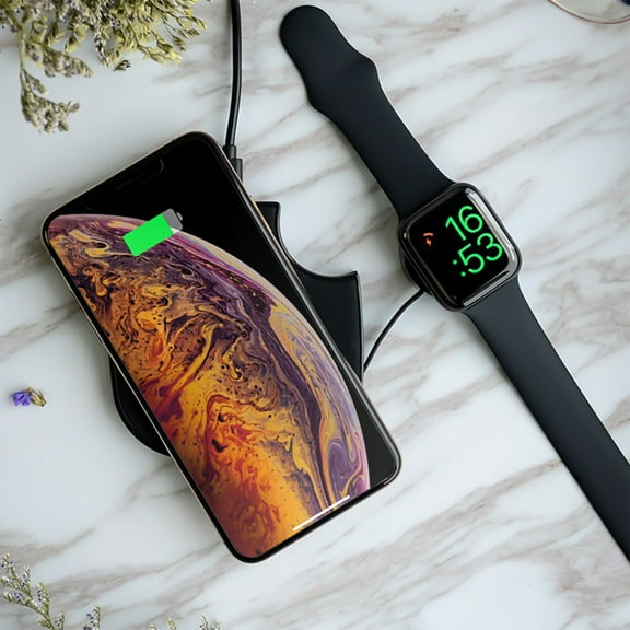 Oggfader Wireless Charger Stand 2 In 1 Wireless Charger IOS & Android Smartphones Maximum 10W Certified Fast Wireless Charging Pad Charger